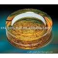 customizable round office glass ashtray